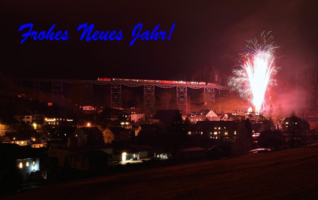 Silvester auf dem Markersbacher Viadukt